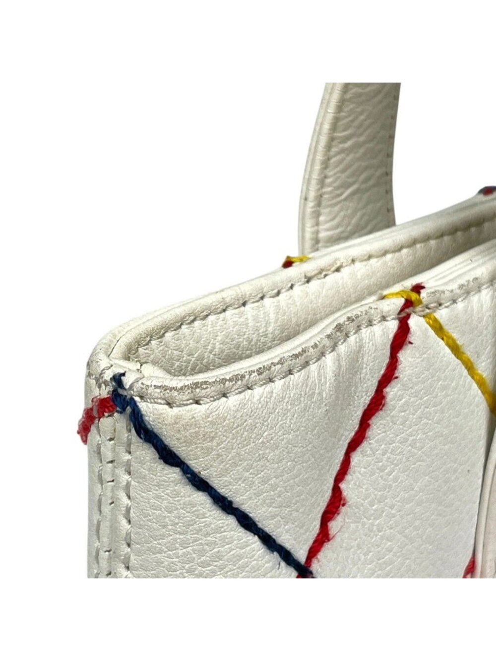 Chanel Wild Stitch Tote CC Logo Leather White - Picture 8 of 15